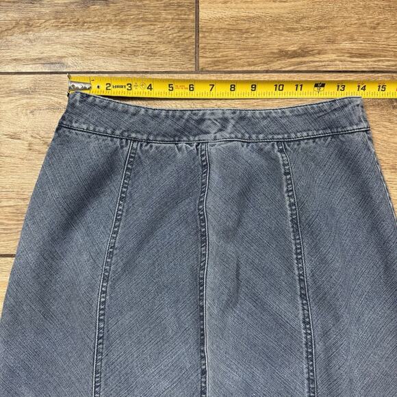 Women's Denim Skirt Midi Medium Wash Covington Size 6 Side Zipper Stretch - Picture 4 of 10